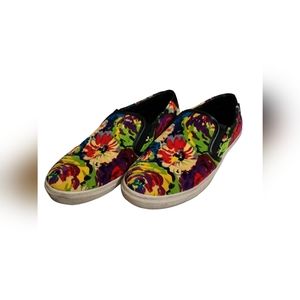 Steve Madden Floral Slip Ons, Size 8